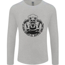 Stand Back El Jefe is Grilling Funny BBQ Skull Mens Long Sleeve T-Shirt Sports Grey