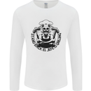 Stand Back El Jefe is Grilling Funny BBQ Skull Mens Long Sleeve T-Shirt White