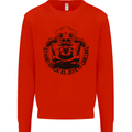 Stand Back El Jefe is Grilling Funny BBQ Skull Mens Sweatshirt Jumper Bright Red