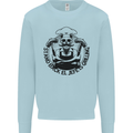 Stand Back El Jefe is Grilling Funny BBQ Skull Mens Sweatshirt Jumper Light Blue