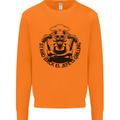 Stand Back El Jefe is Grilling Funny BBQ Skull Mens Sweatshirt Jumper Orange