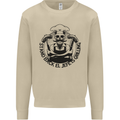 Stand Back El Jefe is Grilling Funny BBQ Skull Mens Sweatshirt Jumper Sand