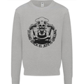 Stand Back El Jefe is Grilling Funny BBQ Skull Mens Sweatshirt Jumper Sports Grey