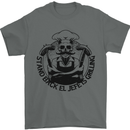 Stand Back El Jefe is Grilling Funny BBQ Skull Mens T-Shirt 100% Cotton Charcoal