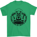 Stand Back El Jefe is Grilling Funny BBQ Skull Mens T-Shirt 100% Cotton Irish Green