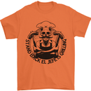 Stand Back El Jefe is Grilling Funny BBQ Skull Mens T-Shirt 100% Cotton Orange