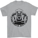 Stand Back El Jefe is Grilling Funny BBQ Skull Mens T-Shirt 100% Cotton Sports Grey
