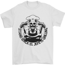 Stand Back El Jefe is Grilling Funny BBQ Skull Mens T-Shirt 100% Cotton White