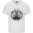Stand Back El Jefe is Grilling Funny BBQ Skull Mens V-Neck Cotton T-Shirt White
