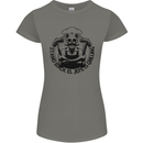 Stand Back El Jefe is Grilling Funny BBQ Skull Womens Petite Cut T-Shirt Charcoal