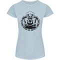 Stand Back El Jefe is Grilling Funny BBQ Skull Womens Petite Cut T-Shirt Light Blue