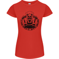 Stand Back El Jefe is Grilling Funny BBQ Skull Womens Petite Cut T-Shirt Red