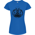 Stand Back El Jefe is Grilling Funny BBQ Skull Womens Petite Cut T-Shirt Royal Blue