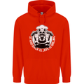 Stand Back El Jefe is Grilling Funny Skull BBQ Childrens Kids Hoodie Bright Red