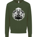 Stand Back El Jefe is Grilling Funny Skull BBQ Kids Sweatshirt Jumper Forest Green