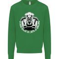 Stand Back El Jefe is Grilling Funny Skull BBQ Kids Sweatshirt Jumper Irish Green