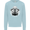 Stand Back El Jefe is Grilling Funny Skull BBQ Kids Sweatshirt Jumper Light Blue