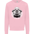 Stand Back El Jefe is Grilling Funny Skull BBQ Kids Sweatshirt Jumper Light Pink