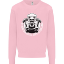 Stand Back El Jefe is Grilling Funny Skull BBQ Kids Sweatshirt Jumper Light Pink