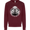 Stand Back El Jefe is Grilling Funny Skull BBQ Kids Sweatshirt Jumper Maroon