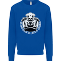 Stand Back El Jefe is Grilling Funny Skull BBQ Kids Sweatshirt Jumper Royal Blue
