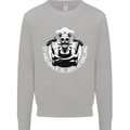 Stand Back El Jefe is Grilling Funny Skull BBQ Kids Sweatshirt Jumper Sports Grey