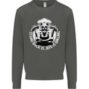 Stand Back El Jefe is Grilling Funny Skull BBQ Kids Sweatshirt Jumper Storm Grey