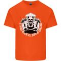 Stand Back El Jefe is Grilling Funny Skull BBQ Kids T-Shirt Childrens Orange