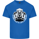 Stand Back El Jefe is Grilling Funny Skull BBQ Kids T-Shirt Childrens Royal Blue