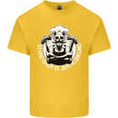 Stand Back El Jefe is Grilling Funny Skull BBQ Kids T-Shirt Childrens Yellow