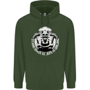 Stand Back El Jefe is Grilling Funny Skull BBQ Mens 80% Cotton Hoodie Forest Green