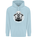 Stand Back El Jefe is Grilling Funny Skull BBQ Mens 80% Cotton Hoodie Light Blue