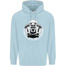 Stand Back El Jefe is Grilling Funny Skull BBQ Mens 80% Cotton Hoodie Light Blue
