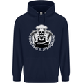Stand Back El Jefe is Grilling Funny Skull BBQ Mens 80% Cotton Hoodie Navy Blue