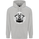 Stand Back El Jefe is Grilling Funny Skull BBQ Mens 80% Cotton Hoodie Sports Grey