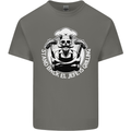 Stand Back El Jefe is Grilling Funny Skull BBQ Mens Cotton T-Shirt Tee Top Charcoal