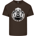 Stand Back El Jefe is Grilling Funny Skull BBQ Mens Cotton T-Shirt Tee Top Dark Chocolate