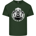 Stand Back El Jefe is Grilling Funny Skull BBQ Mens Cotton T-Shirt Tee Top Forest Green