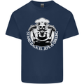 Stand Back El Jefe is Grilling Funny Skull BBQ Mens Cotton T-Shirt Tee Top Navy Blue