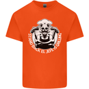 Stand Back El Jefe is Grilling Funny Skull BBQ Mens Cotton T-Shirt Tee Top Orange