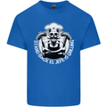 Stand Back El Jefe is Grilling Funny Skull BBQ Mens Cotton T-Shirt Tee Top Royal Blue