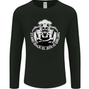 Stand Back El Jefe is Grilling Funny Skull BBQ Mens Long Sleeve T-Shirt Black