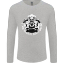 Stand Back El Jefe is Grilling Funny Skull BBQ Mens Long Sleeve T-Shirt Sports Grey