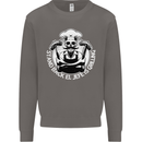 Stand Back El Jefe is Grilling Funny Skull BBQ Mens Sweatshirt Jumper Charcoal
