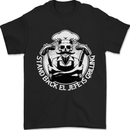 Stand Back El Jefe is Grilling Funny Skull BBQ Mens T-Shirt 100% Cotton Black