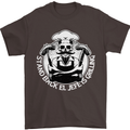 Stand Back El Jefe is Grilling Funny Skull BBQ Mens T-Shirt 100% Cotton Dark Chocolate