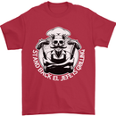 Stand Back El Jefe is Grilling Funny Skull BBQ Mens T-Shirt 100% Cotton Red