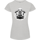 Stand Back El Jefe is Grilling Funny Skull BBQ Womens Petite Cut T-Shirt Sports Grey