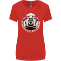 Stand Back El Jefe is Grilling Funny Skull BBQ Womens Wider Cut T-Shirt Red