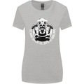 Stand Back El Jefe is Grilling Funny Skull BBQ Womens Wider Cut T-Shirt Sports Grey
